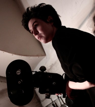 Melika Bass on the set of “Waking Things.” Photo by Jared Larson.