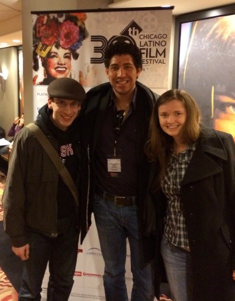 Matt Fagerholm, Robert D. Lemon and April Parker after a screening of “Transfusión” at the Chicago Latino Film Festival. Courtesy of Robert D. Lemon.
