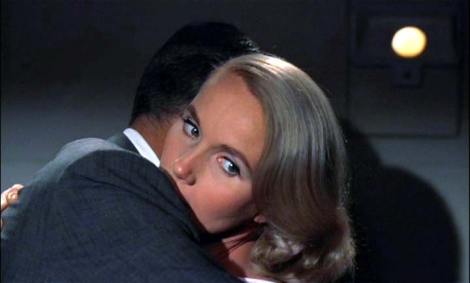 Cary Grant and Eva Marie Saint in Alfred Hitchcock’s “North by Northwest.” Courtesy of MGM.
