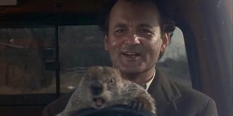 Bill Murray in Harold Ramis’s “Groundhog Day.” Courtesy of Columbia Pictures.