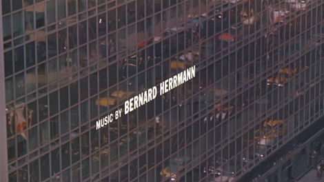 Opening titles of Alfred Hitchcock’s “North by Northwest.” Courtesy of MGM.