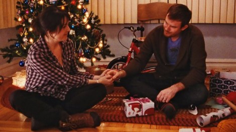 Melanie Lynskey and Joe Swanberg in Swanberg’s “Happy Christmas.” Courtesy of Magnolia Pictures.