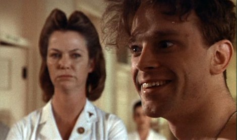 Louise Fletcher and Brad Dourif in Milos Forman’s “One Flew Over the Cuckoo’s Nest.” Courtesy of United Artists.