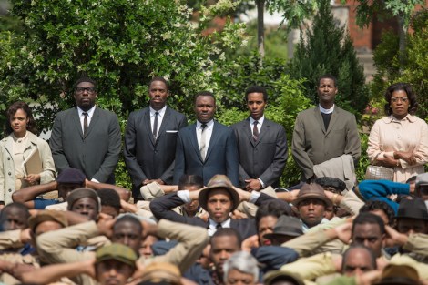 Tessa Thompson, Omar Dorsey, Colman Domingo, David Oyelowo, André Holland, Corey Reynolds and Lorraine Toussaint in Ava DuVernay's "Selma." Courtesy of Paramount Pictures.