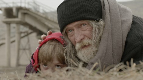 Dachi Orvelashvili and Misha Gomiashvili in Mohsen Makhmalbaf’s “The President.” Courtesy of Creativity Capital.