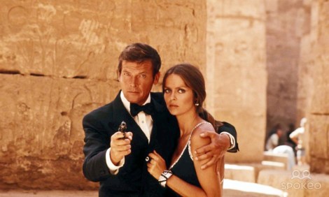 Roger Moore and Barbara Bach in Lewis Gilbert’s “The Spy Who Loved Me.” Courtesy of MGM.