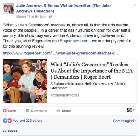 Julie Andrews thank you